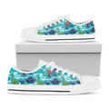 Xmas Dinosaur Pattern Print White Low Top Sneakers
