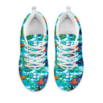 Xmas Dinosaur Pattern Print White Sneakers