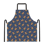 Xmas Gingerbread Man Pattern Print Apron