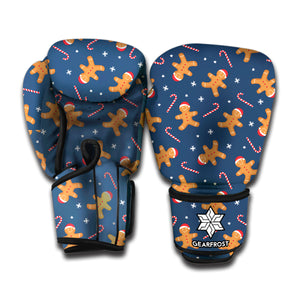 Xmas Gingerbread Man Pattern Print Boxing Gloves