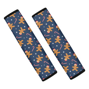 Xmas Gingerbread Man Pattern Print Car Seat Belt Covers