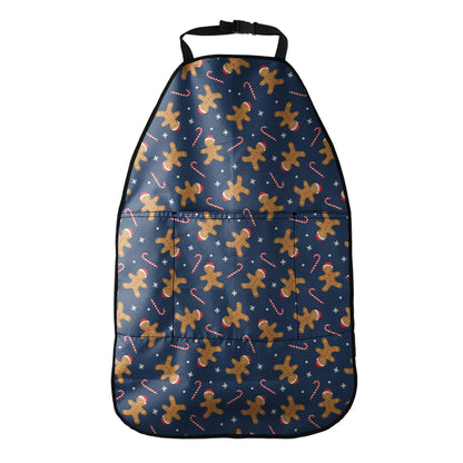 Xmas Gingerbread Man Pattern Print Car Seat Organizers