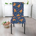 Xmas Gingerbread Man Pattern Print Dining Chair Slipcover