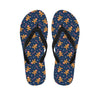 Xmas Gingerbread Man Pattern Print Flip Flops