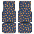Xmas Gingerbread Man Pattern Print Front and Back Car Floor Mats