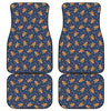 Xmas Gingerbread Man Pattern Print Front and Back Car Floor Mats