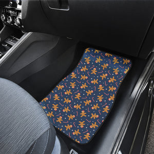 Xmas Gingerbread Man Pattern Print Front Car Floor Mats