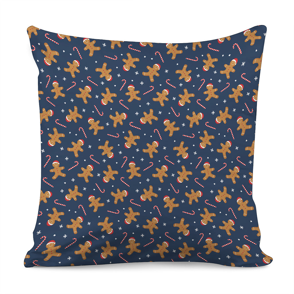 Xmas Gingerbread Man Pattern Print Pillow Cover