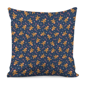 Xmas Gingerbread Man Pattern Print Pillow Cover