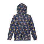 Xmas Gingerbread Man Pattern Print Pullover Hoodie