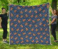 Xmas Gingerbread Man Pattern Print Quilt