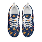 Xmas Gingerbread Man Pattern Print White Sneakers