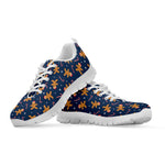 Xmas Gingerbread Man Pattern Print White Sneakers