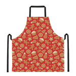 Xmas Gingerbread Pattern Print Apron