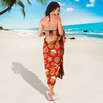 Xmas Gingerbread Pattern Print Beach Sarong Wrap
