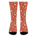 Xmas Gingerbread Pattern Print Crew Socks