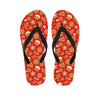 Xmas Gingerbread Pattern Print Flip Flops