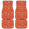 Xmas Gingerbread Pattern Print Front and Back Car Floor Mats