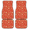 Xmas Gingerbread Pattern Print Front and Back Car Floor Mats