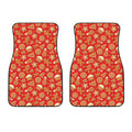 Xmas Gingerbread Pattern Print Front Car Floor Mats