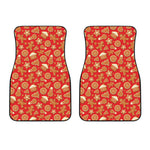 Xmas Gingerbread Pattern Print Front Car Floor Mats