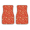 Xmas Gingerbread Pattern Print Front Car Floor Mats