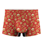 Xmas Gingerbread Pattern Print Men's Boxer Briefs