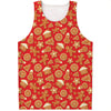 Xmas Gingerbread Pattern Print Men's Tank Top