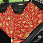 Xmas Gingerbread Pattern Print Pet Car Back Seat Cover