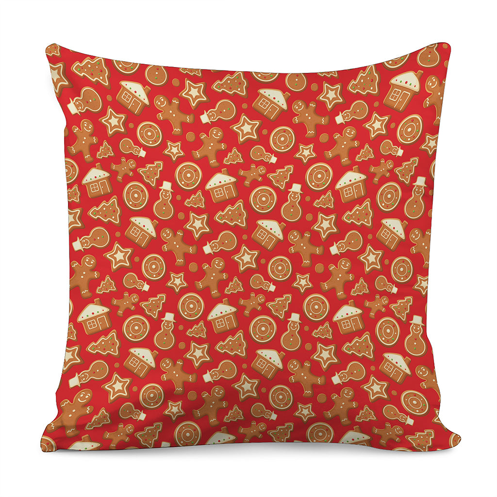 Xmas Gingerbread Pattern Print Pillow Cover