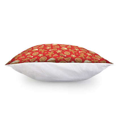 Xmas Gingerbread Pattern Print Pillow Cover