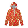 Xmas Gingerbread Pattern Print Pullover Hoodie