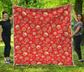 Xmas Gingerbread Pattern Print Quilt