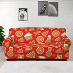 Xmas Gingerbread Pattern Print Sofa Cover