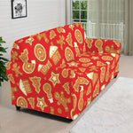 Xmas Gingerbread Pattern Print Sofa Cover