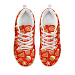 Xmas Gingerbread Pattern Print White Sneakers
