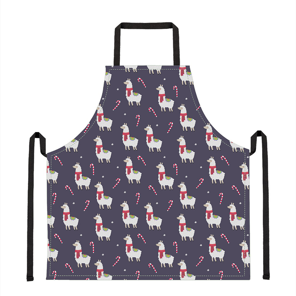 Xmas Llama Pattern Print Apron