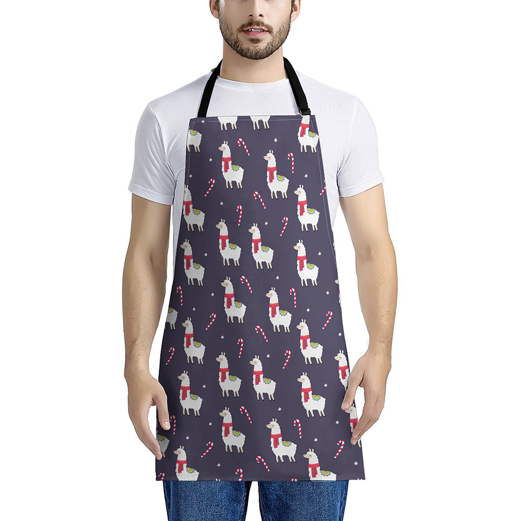 Xmas Llama Pattern Print Apron