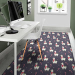 Xmas Llama Pattern Print Area Rug