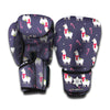 Xmas Llama Pattern Print Boxing Gloves