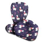 Xmas Llama Pattern Print Boxing Gloves