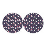 Xmas Llama Pattern Print Car Coasters