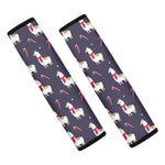 Xmas Llama Pattern Print Car Seat Belt Covers