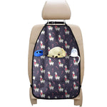 Xmas Llama Pattern Print Car Seat Organizers