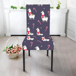Xmas Llama Pattern Print Dining Chair Slipcover