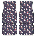 Xmas Llama Pattern Print Front and Back Car Floor Mats