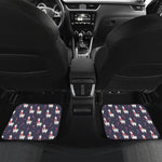 Xmas Llama Pattern Print Front and Back Car Floor Mats