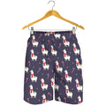 Xmas Llama Pattern Print Men's Shorts