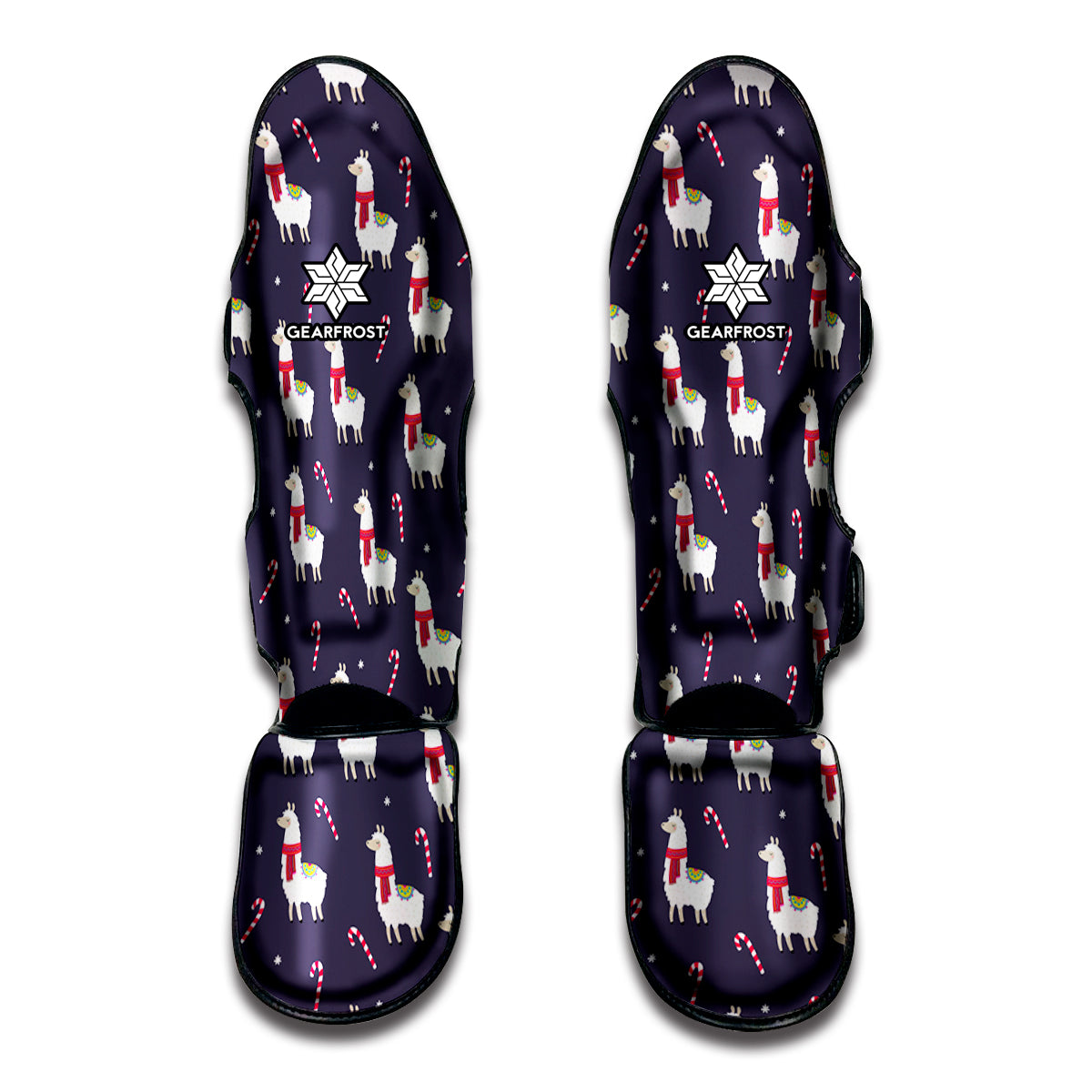 Xmas Llama Pattern Print Muay Thai Shin Guard