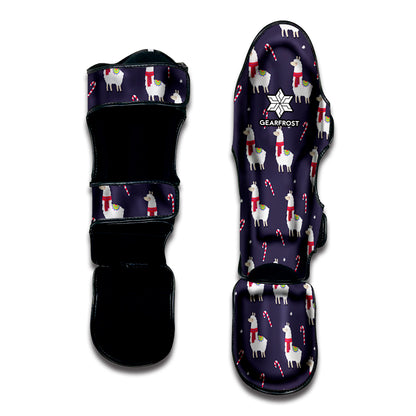 Xmas Llama Pattern Print Muay Thai Shin Guard